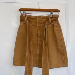 Tan/burnt orange skirt that ties in the front